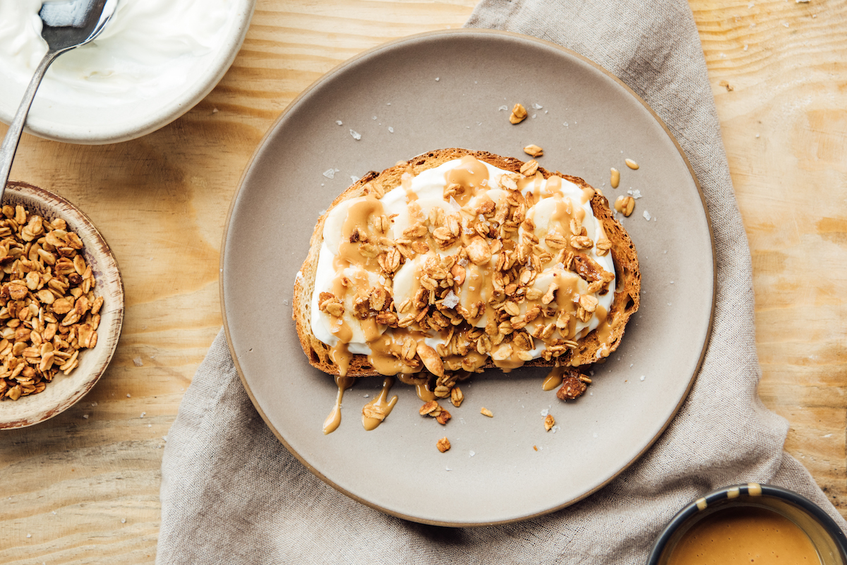 Yogurt toast with peanut butter and banana_nutrition myths