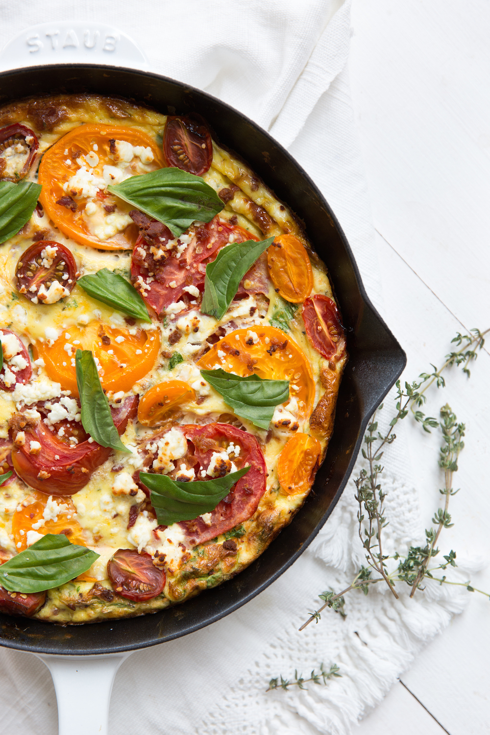 This BLT Frittata will become your new favorite easy brunch recipe to feed a crowd!