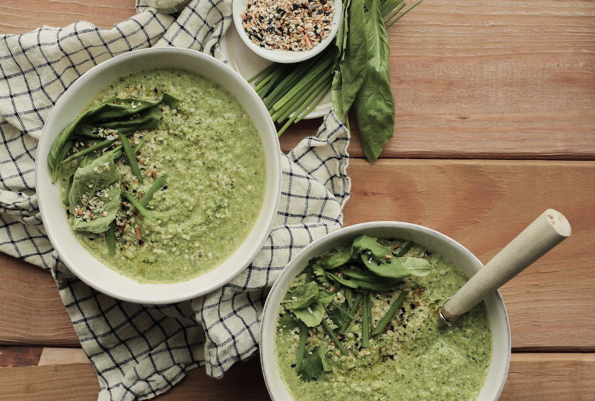 big green immunity boosting vegetable soup