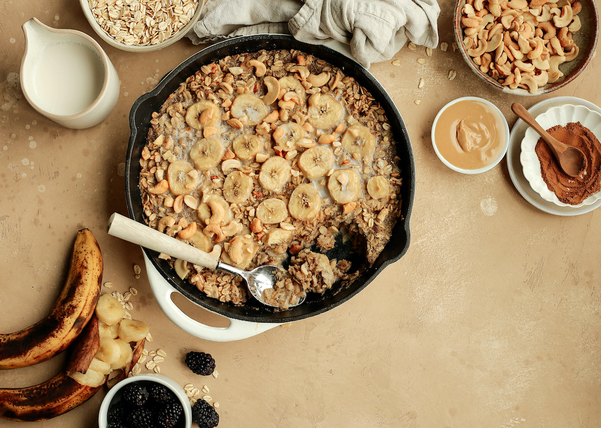 banana cashew baked oatmeal_what to cook in january