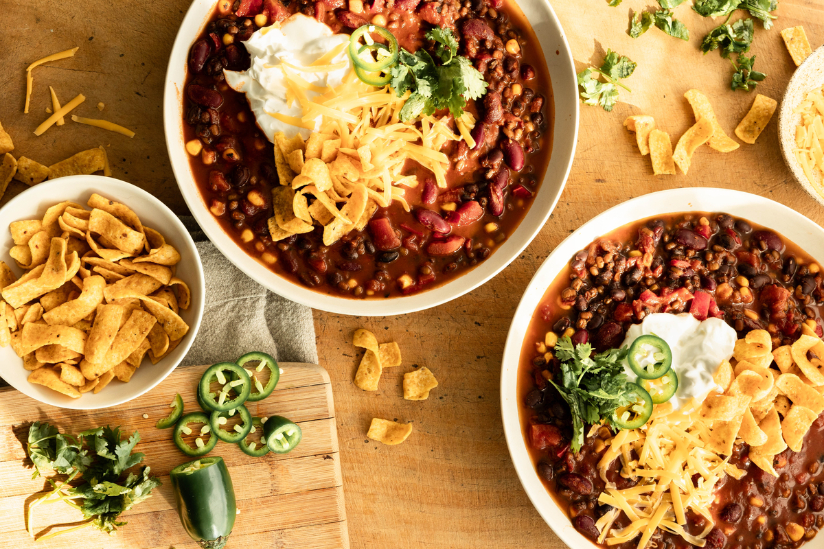 Lentil chili recipe.