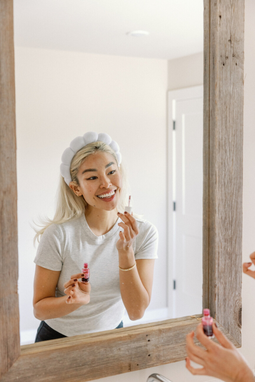 Remi Ishizuka using peptides for skin.