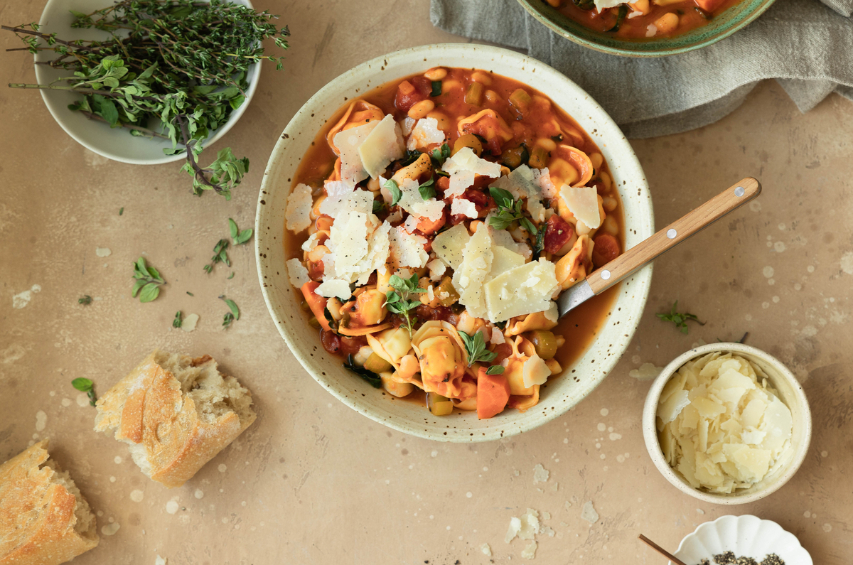 Tortellini soup recipe.